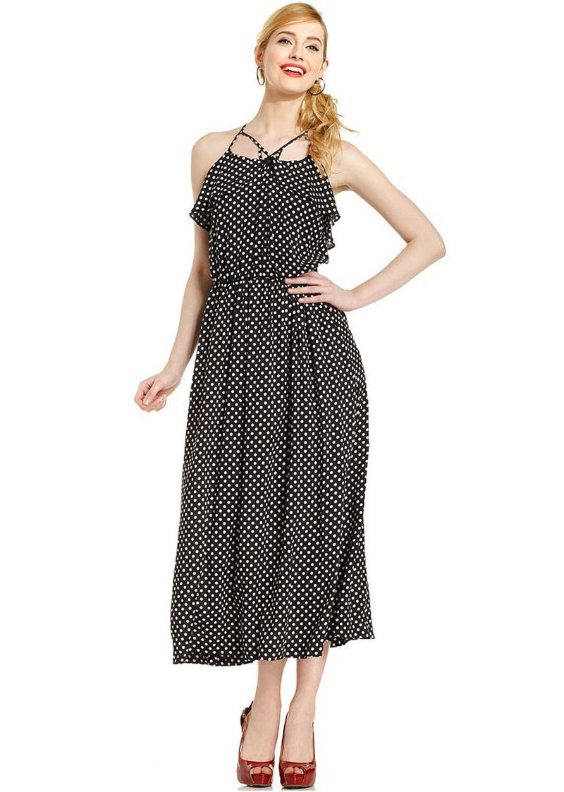 Marilyn Monroe Juniors Dress, Halter Polka-Dot Midi Pit-a-Pats.com Marilyn Monroe Juniors Dress, Halter Polka-Dot Midi Pit-a-Pats.com