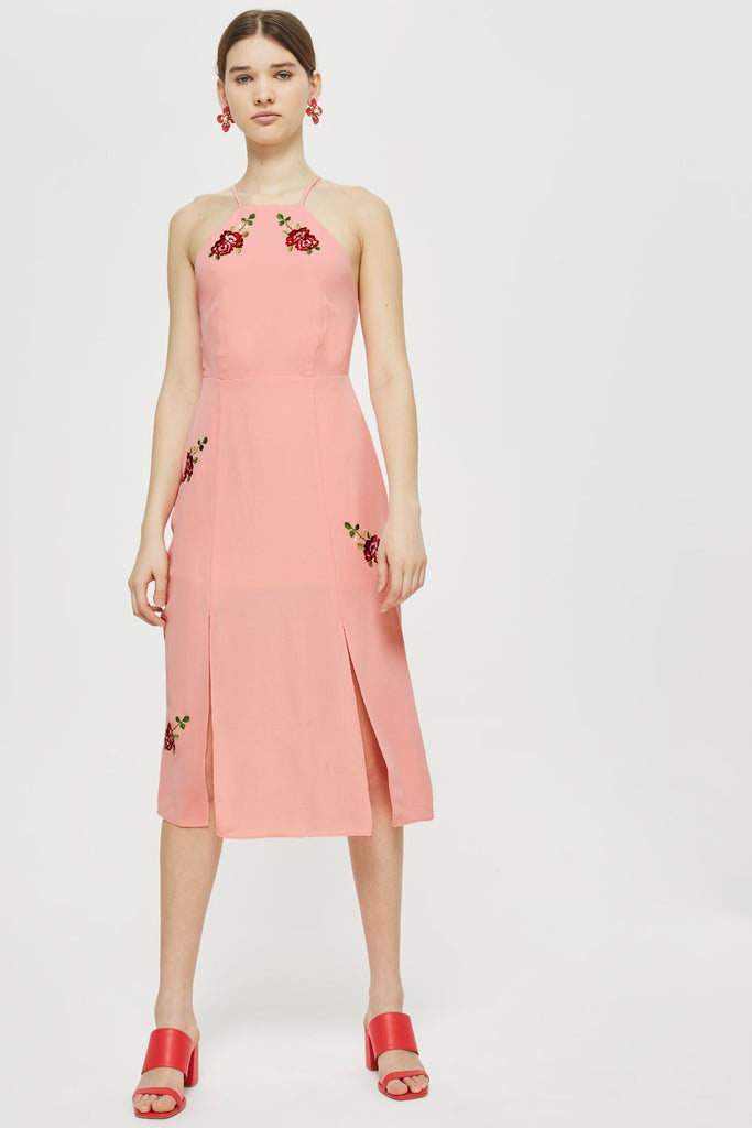 TOPSHOP Embroidered Midi Slip dress Pit-a-Pats.com TOPSHOP Embroidered Midi Slip dress Pit-a-Pats.com
