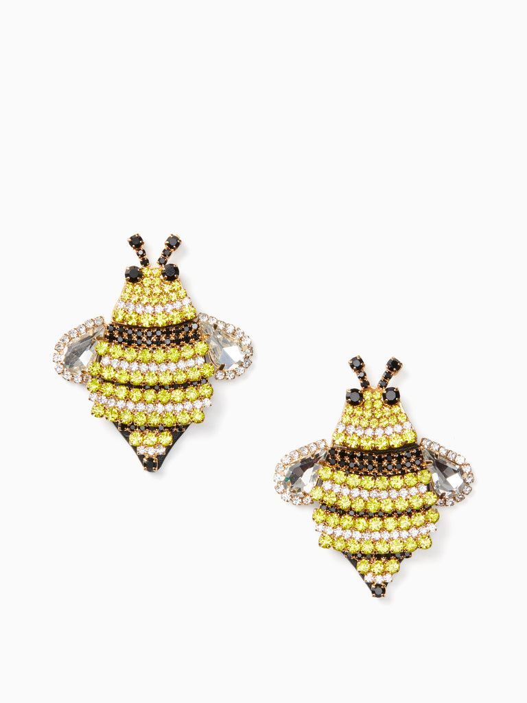 kate spade new york picnic perfect jeweled bee statement studs earring - PitaPats.com