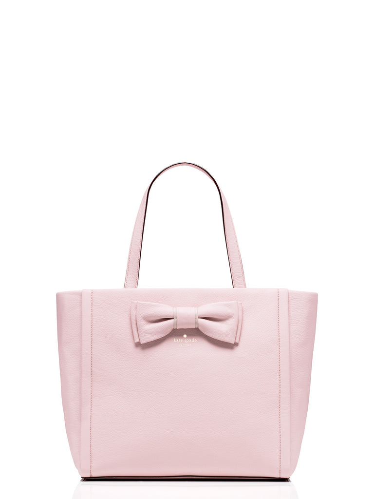 Kate Spade - Light Pink Pebbled Leather Convertible Satchel w/ Bow –  Current Boutique