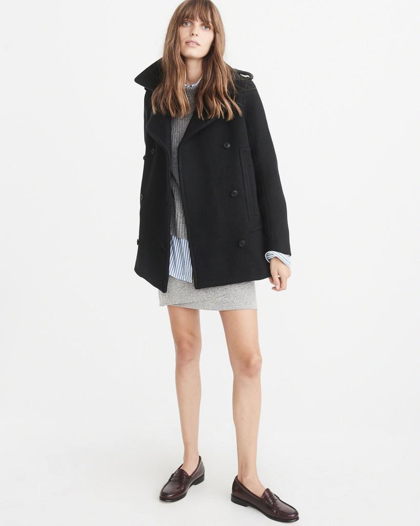 Abercrombie & Fitch WOOL-BLEND PEACOAT - PitaPats.com