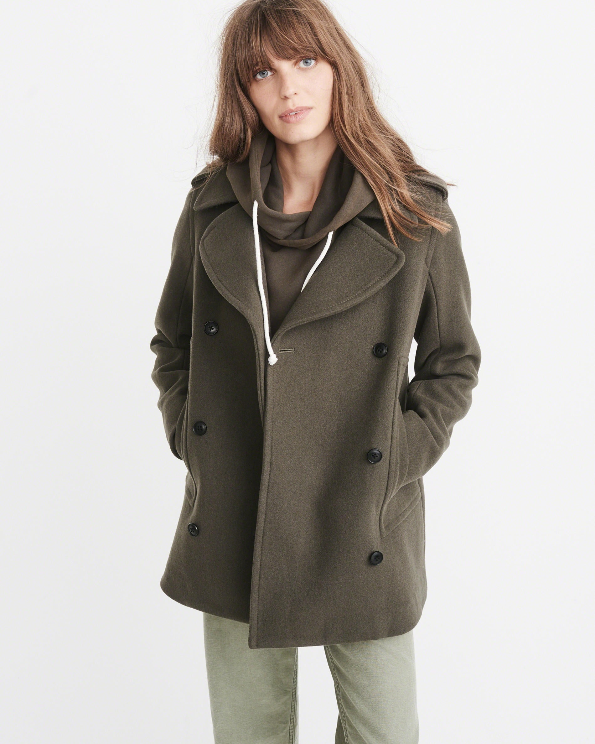 Abercrombie Fitch WOOL-BLEND PEACOAT – - Main Image