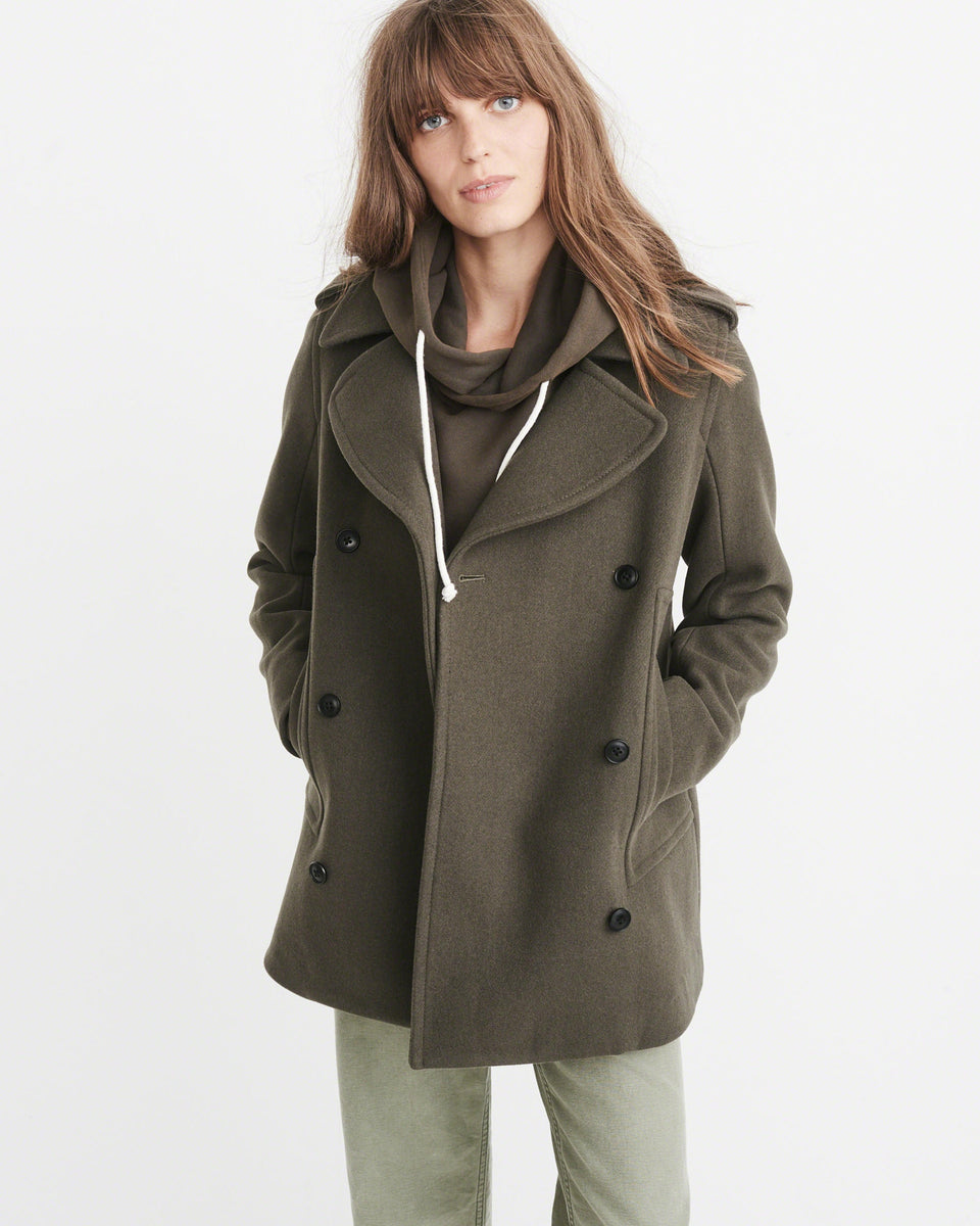 Abercrombie & Fitch WOOL-BLEND PEACOAT – Pit-a-Pats.com