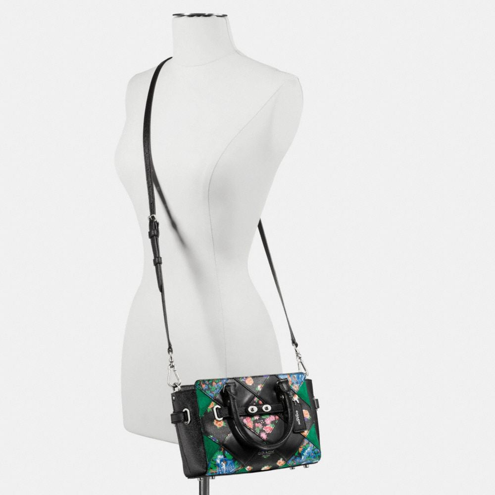 COACH MINI BLAKE CARRYALL IN FLORAL PATCHWORK LEATHER Pit a Pats