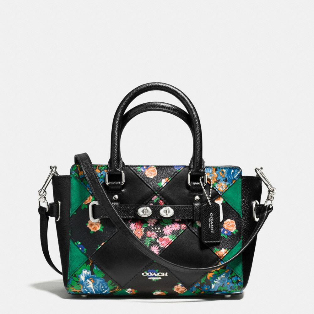 COACH MINI BLAKE CARRYALL IN FLORAL PATCHWORK LEATHER - PitaPats.com