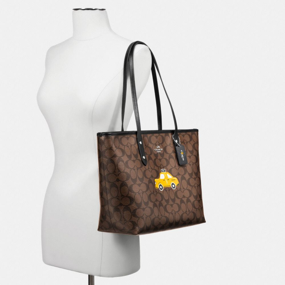COACH NYC TAXI CITY ZIP TOTE IN SIGNATURE – Pit-a-Pats.com
