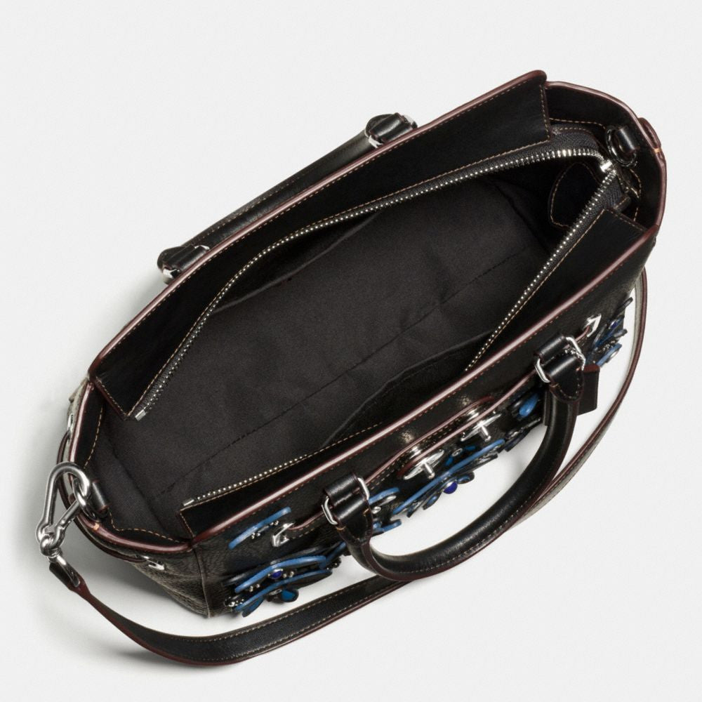 COACH BLAKE CARRYALL 25 IN PEBBLE LEATHER WITH ALL OVER BUTTERFLY