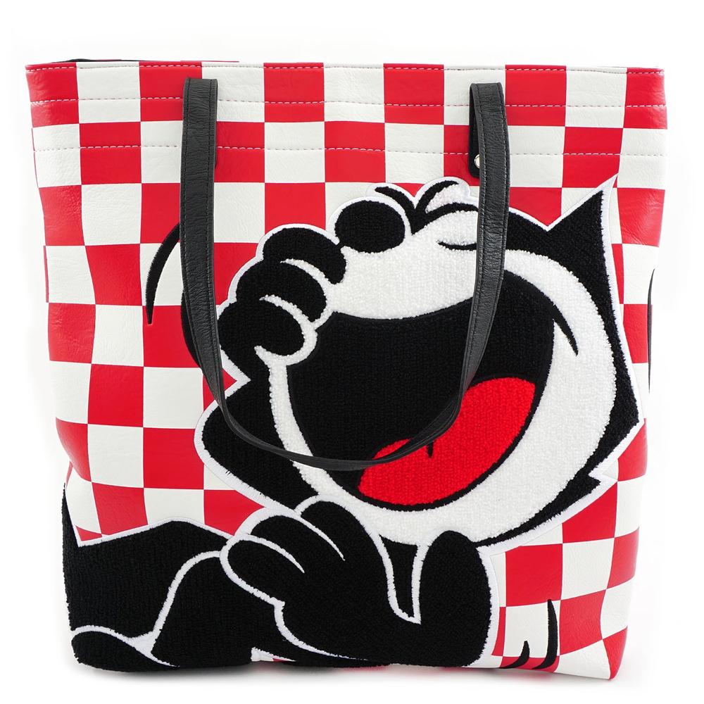 felix the cat mini backpack LOUNGEFLY X FELIX THE CAT 100TH ANNIVERSARY CHENILLE PRINT TOTE BAG – Pit-a-Pats.com