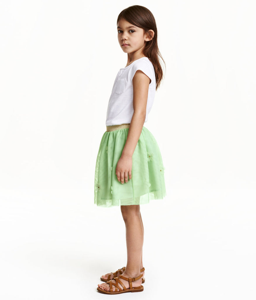 Tulle Little Ballerina Skirt with Flowers - PitaPats.com