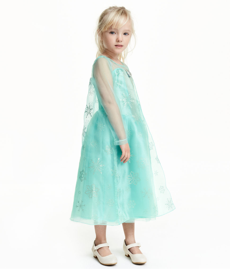 Girl Elsa Dress With Long Cape Frozen Elsa Princess Dress Costume With Cape Girl Elsa Dress With Long Cape Frozen Elsa Princess Dress Costume With Cape