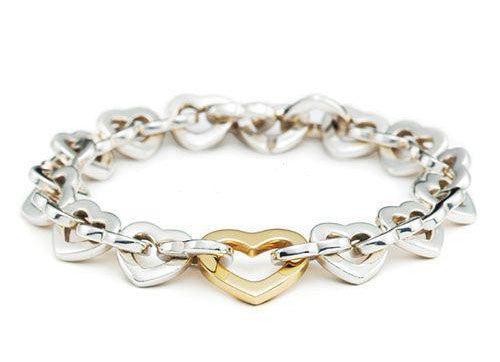 Sterling Silver Heart Linked Bracelet - PitaPats.com