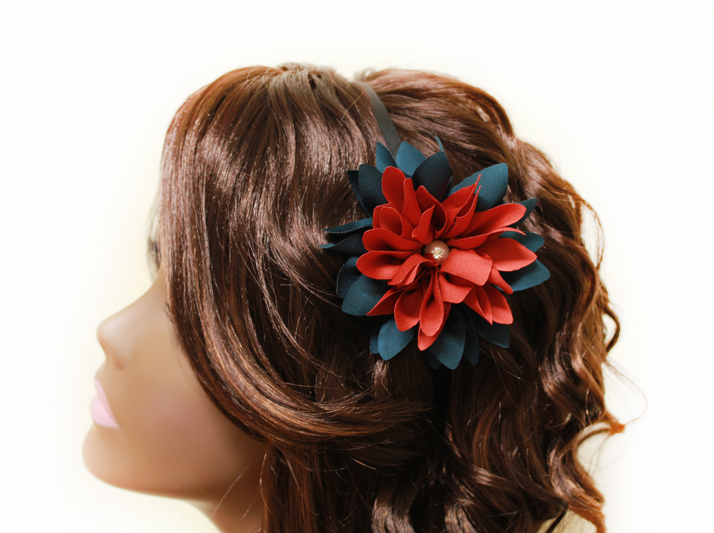 Red Dahlia Headband - PitaPats.com