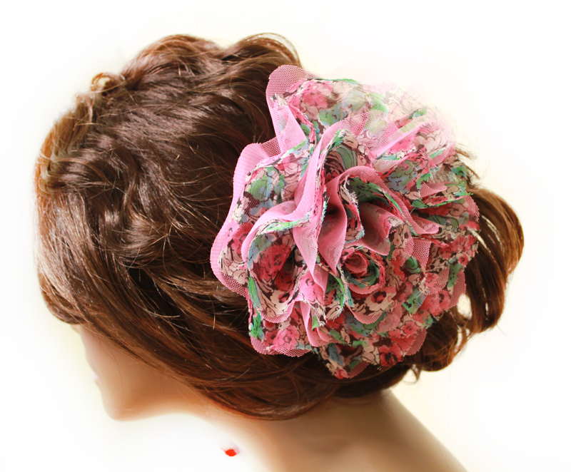 Pink Big Flower Cossage Headpiece - PitaPats.com