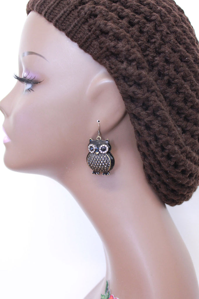 Bronze Owl earring - PitaPats.com