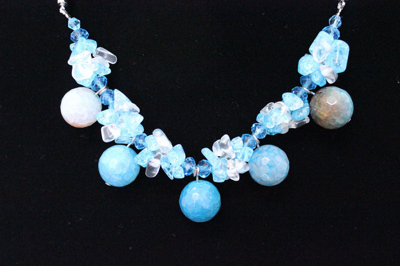 Natural Stone & Glass & Beads Necklace - PitaPats.com