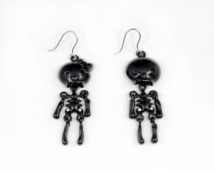 Skeleton Lady and Gentleman Wiggle Earring - PitaPats.com