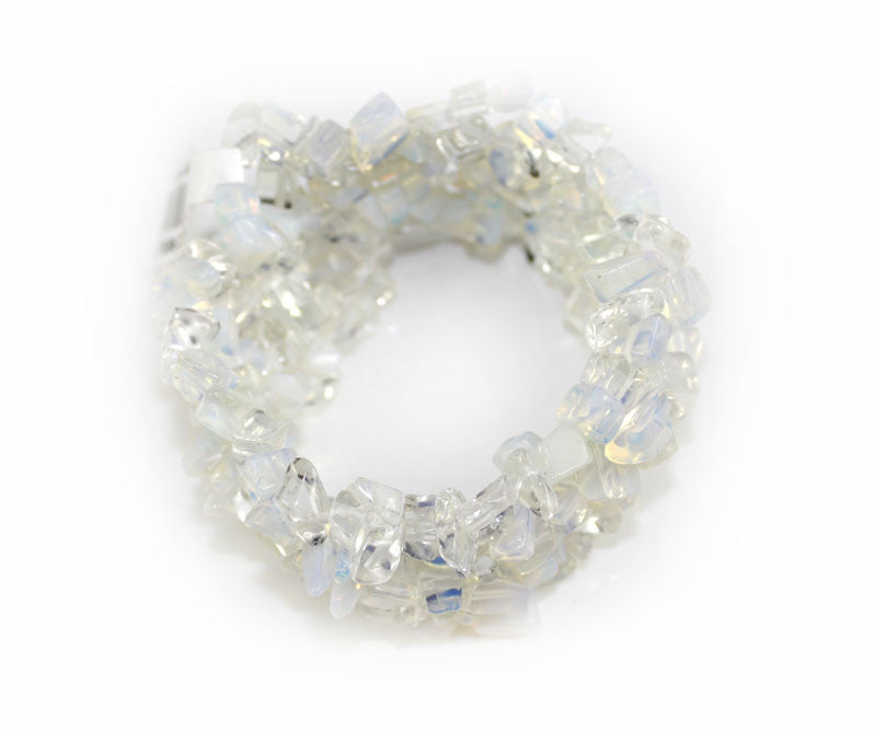 Real Natural Stone White Clear Bracelet - PitaPats.com