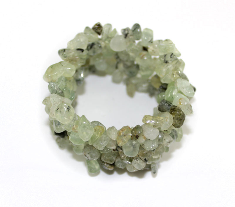 Real Natural Stone Light Khaki Jade Bracelet - PitaPats.com