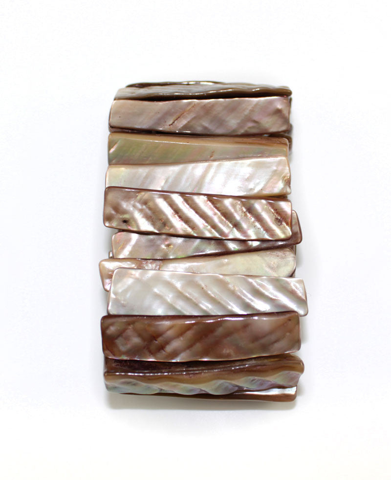 Brown Natural Sea Shell Stick Shape Bracelet - PitaPats.com