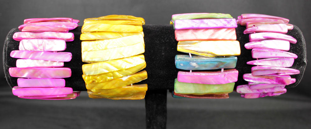 Multi Color Natural Sea Shell Stick Shape Bracelet - PitaPats.com