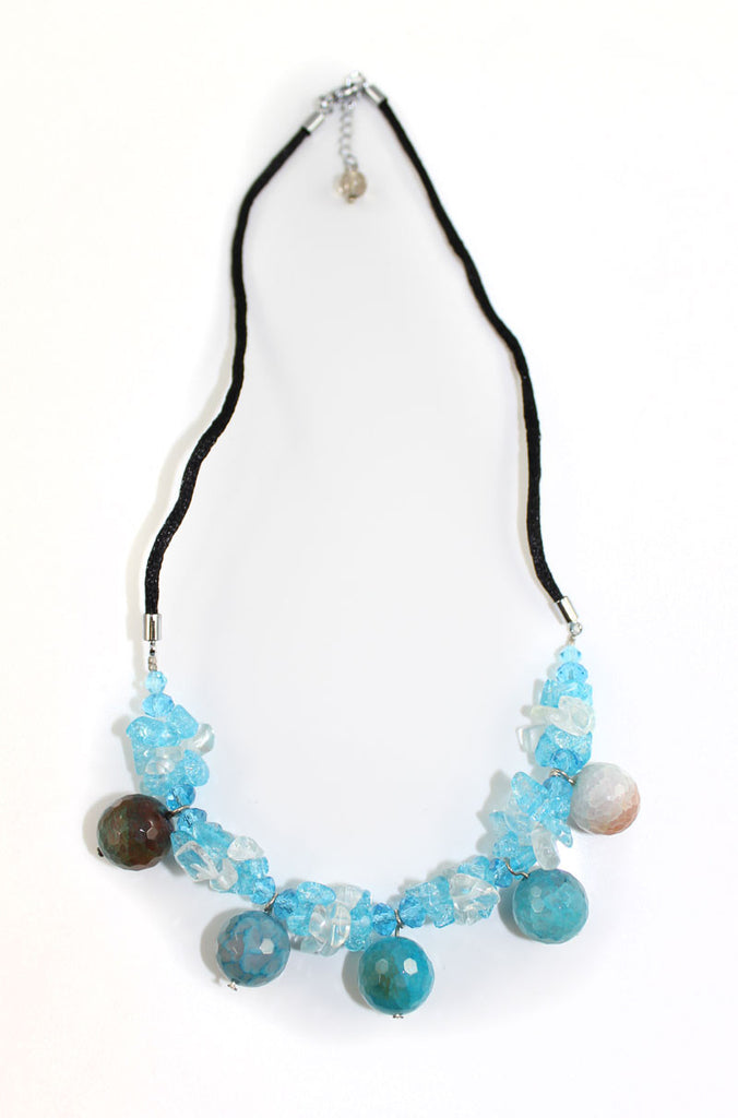 Natural Stone & Glass & Beads Necklace - PitaPats.com