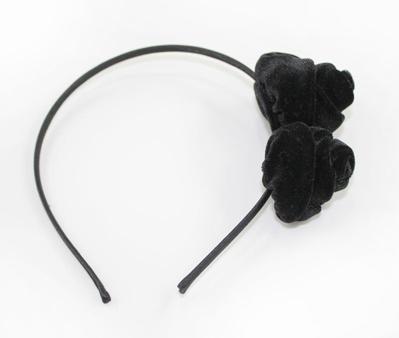 Velvet Walnut Rose Headband - PitaPats.com