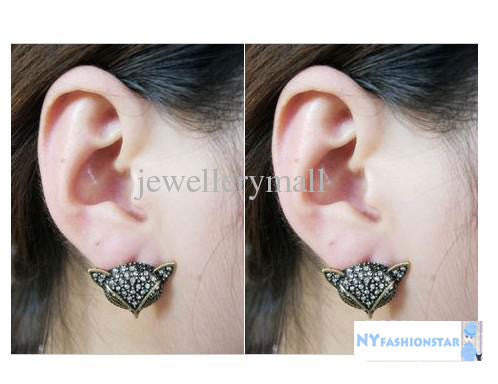 Bronze Fox Sparkling Earring - PitaPats.com