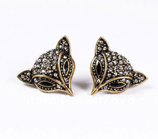 Bronze Fox Sparkling Earring - PitaPats.com