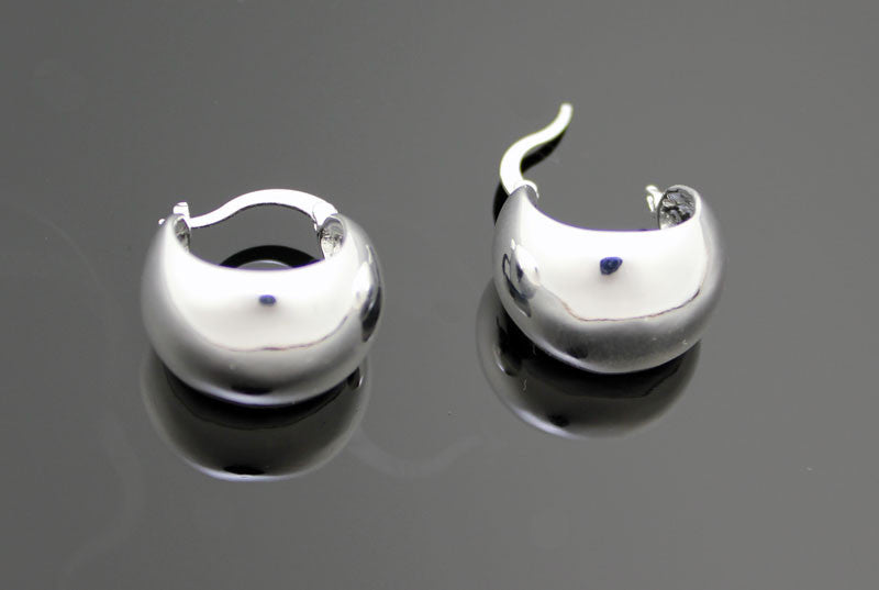 Sterling Silver Dome Earring - PitaPats.com