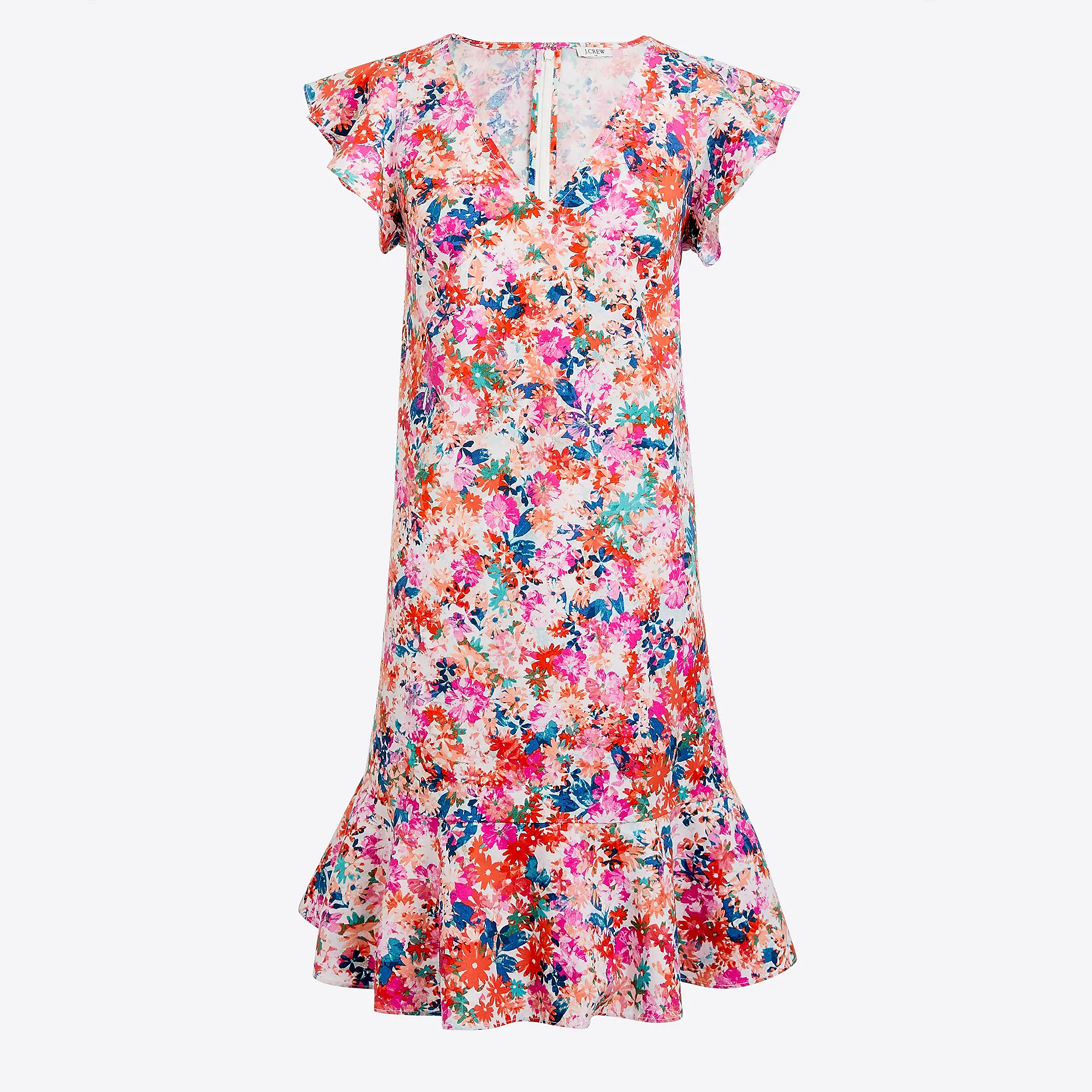 j crew pink ruffle dress nwt J.CREW pink satin winter garden ruffle dress 2 BN152