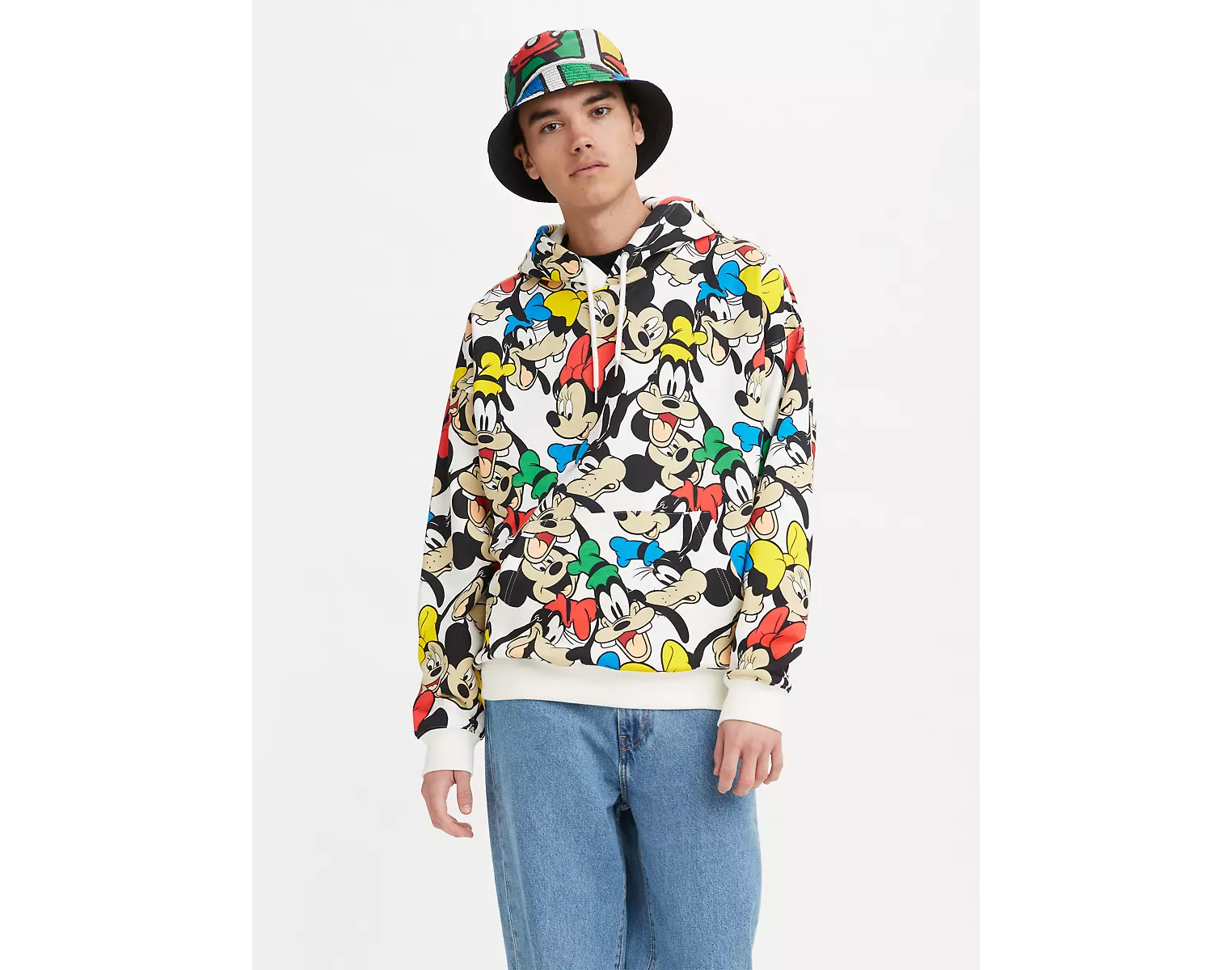 Levi s x Disney Characters Print Hoodie Size Large Pit a Pats