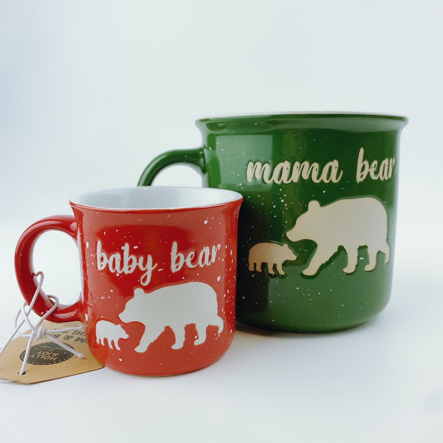 Holly & Joy Baby Bear and Mama Bear Drinking Cups Set