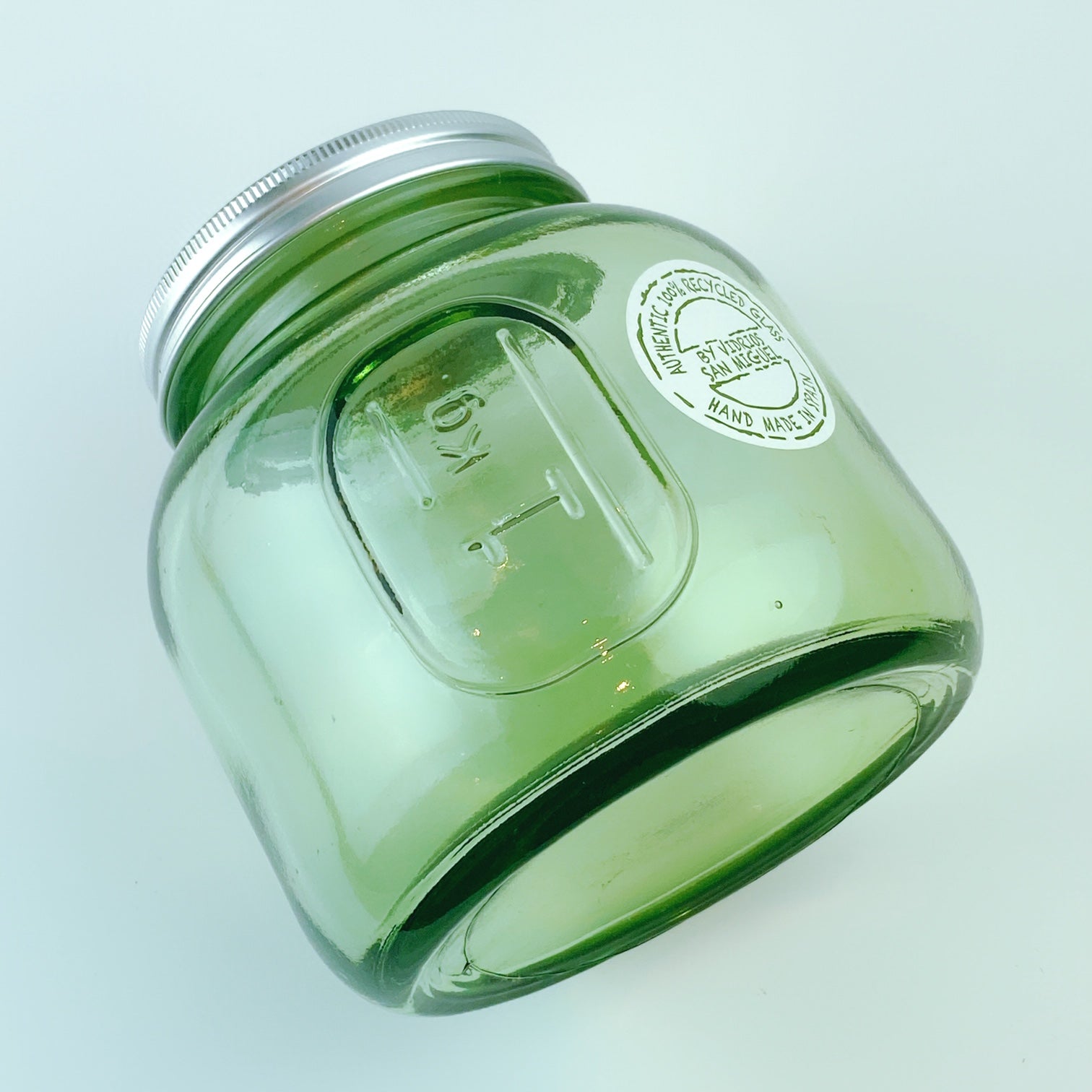 Authentic San Miguel Glasses 100% Recycled Glass Jar - Green 36 oz