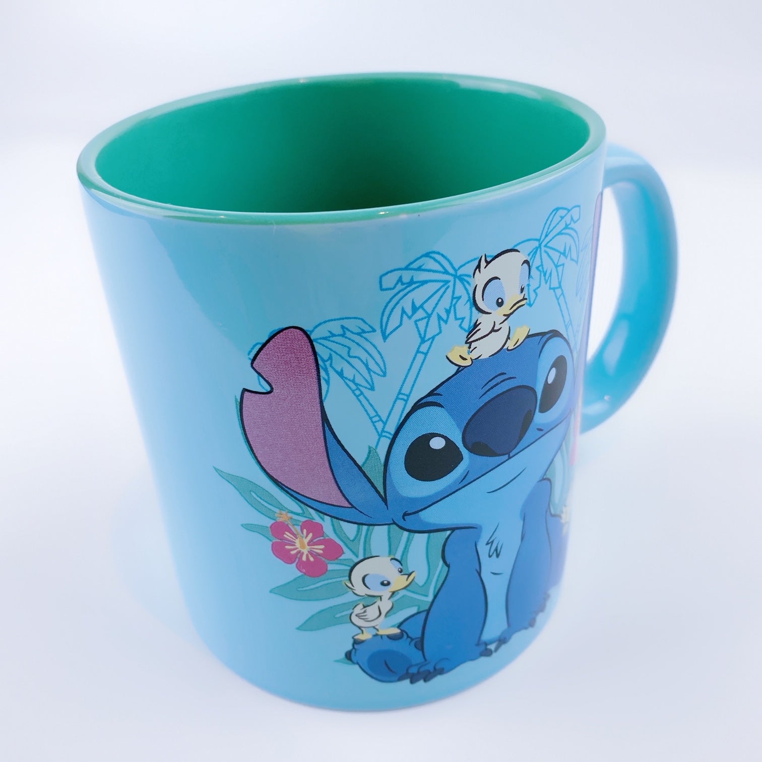 Disney Lilo and Stitch Floral Ducks Ceramic Coffee Mug, 20 Ounces