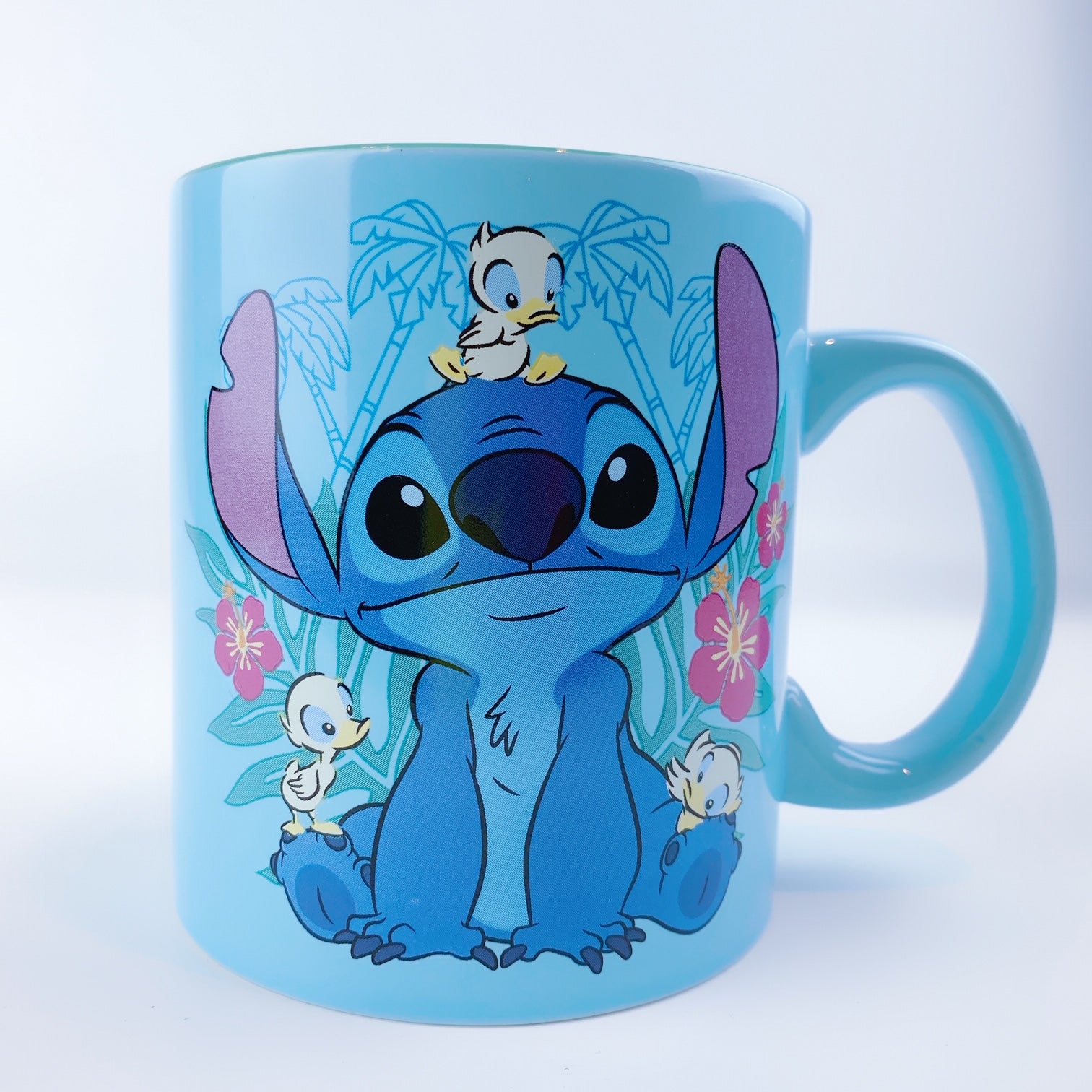 Disney Lilo & Stitch Stitch With Baby Ducks Ceramic Mug Cup 20 OZ