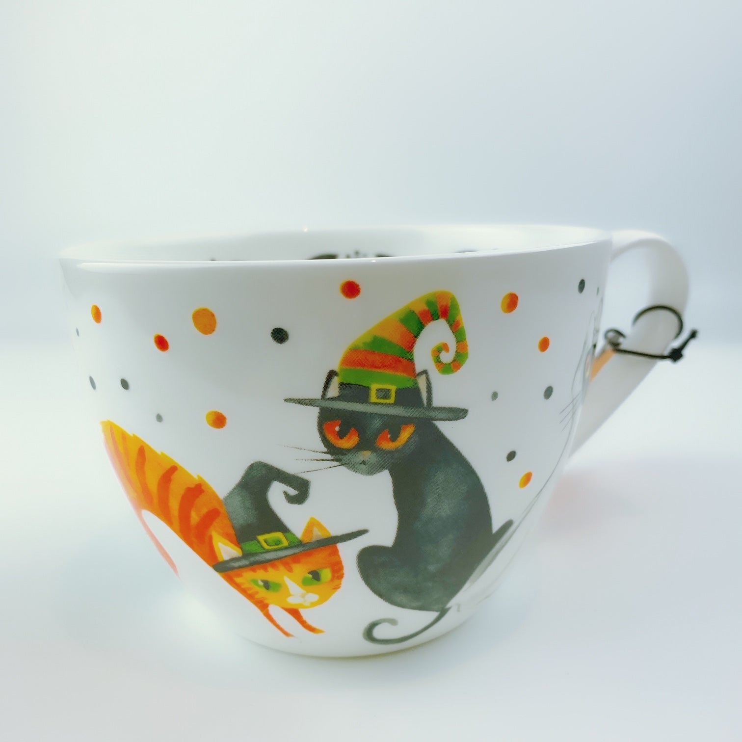Wizard black cat mug with hat
