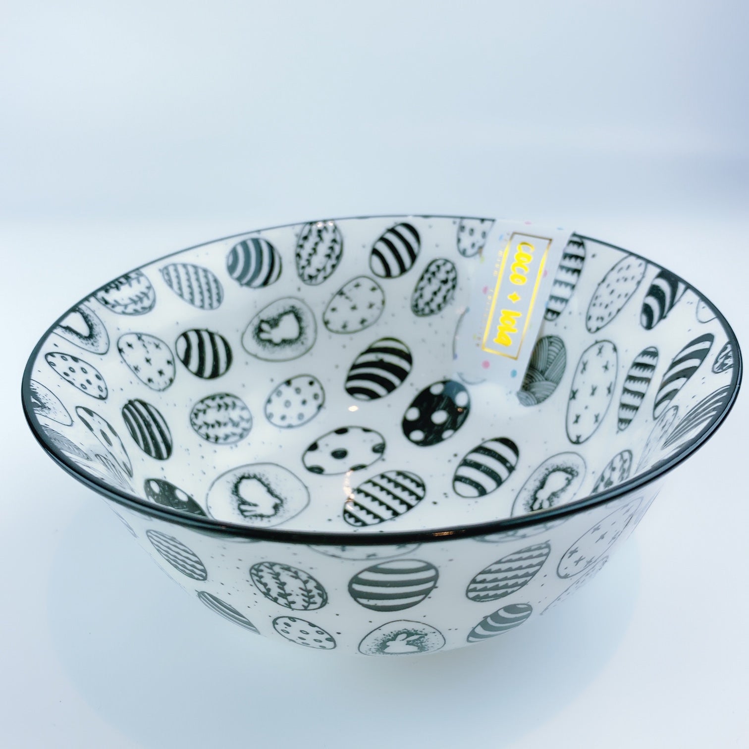 Coco + Lola Black And White Easter Eggs Bowl Large 22oz – Pit-a-Pats.com