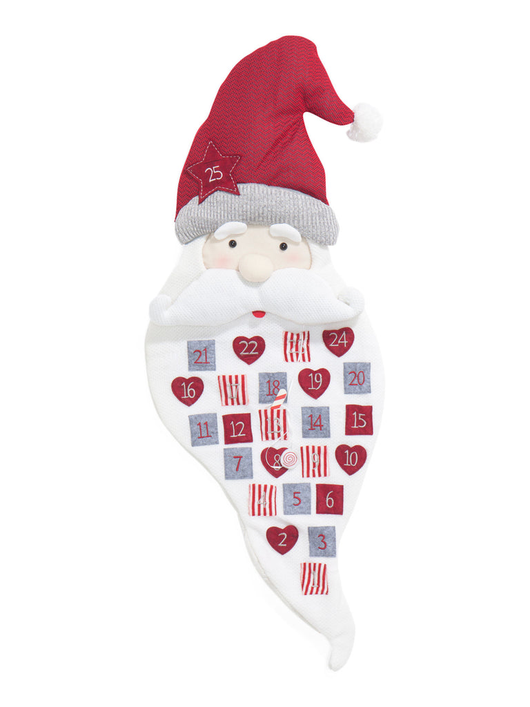 PEPPERMINT SQUARE 50in Hanging Santa Advent Calendar - PitaPats.com