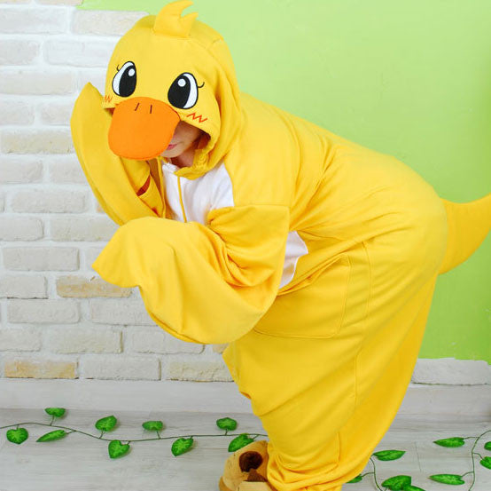 PITaPATs kids onesie animal jumpsuit costume - long sleeve cutie yellow duck - PitaPats.com
